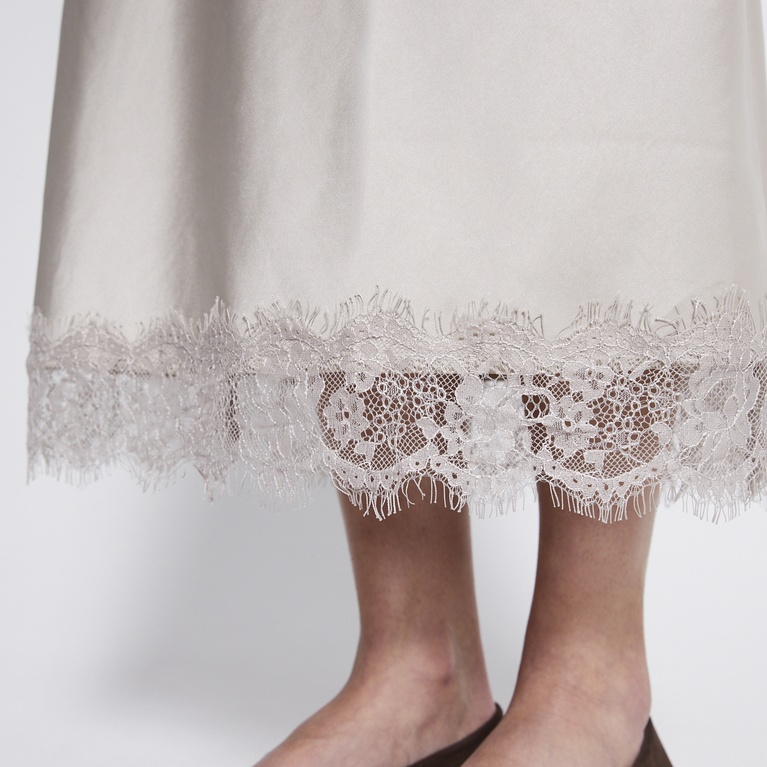Lace satin skirt "Merielle"